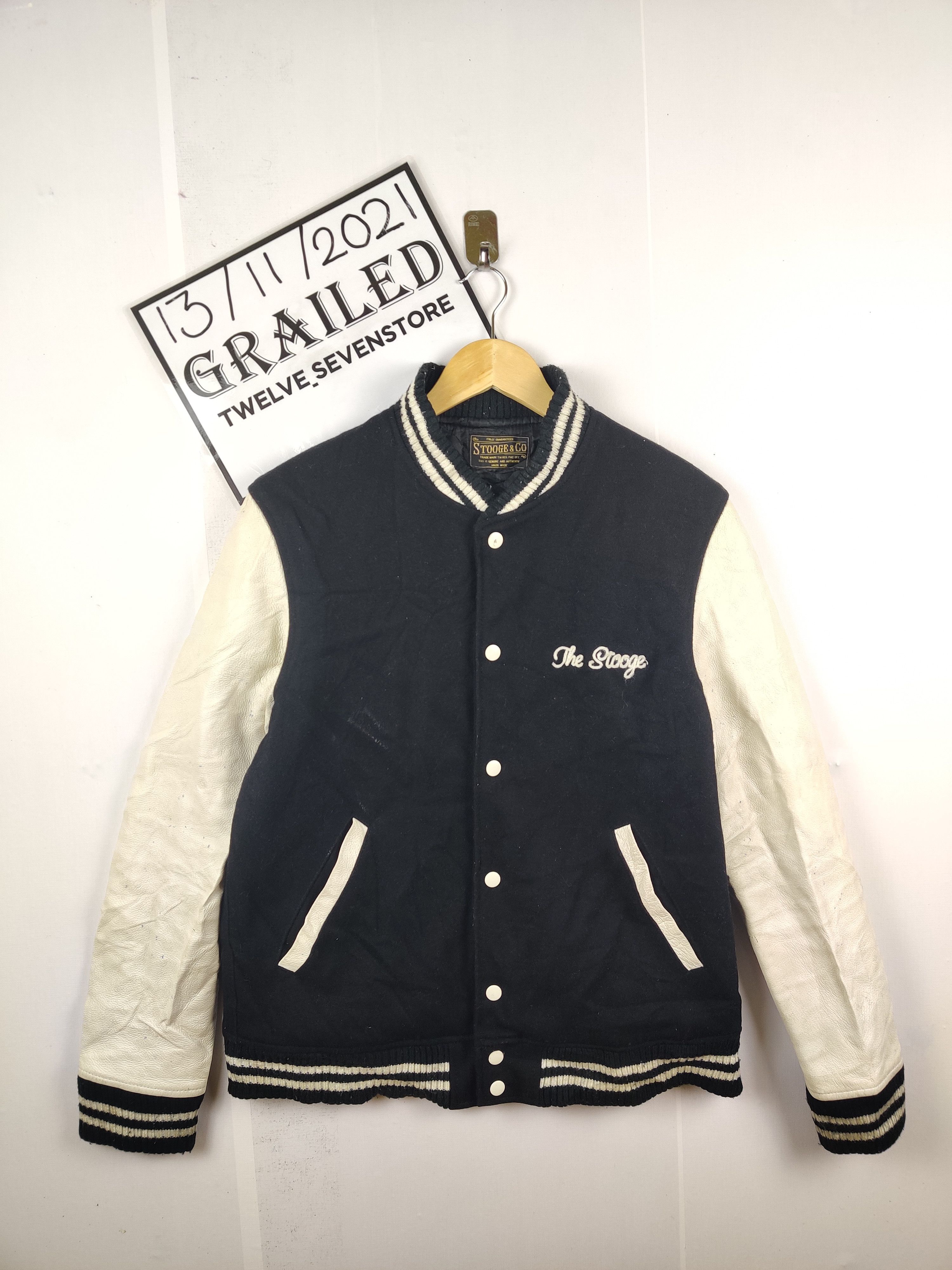 Vintage Stooge & Co Embroidery Varsity Leather Jackets