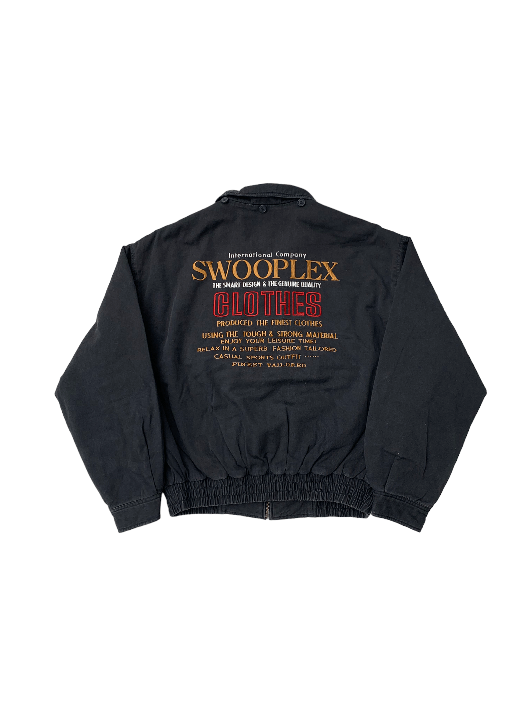Vintage Swooplex Wild Club Embroidery Quilted Lined Bomber