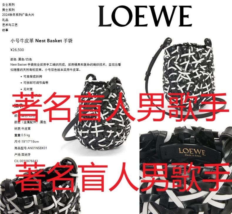 LOEWE size os Small Nest basket woven handbag