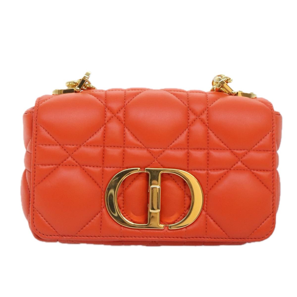 Caro Orange Leather Shoulder Bag (Pre-Owned)