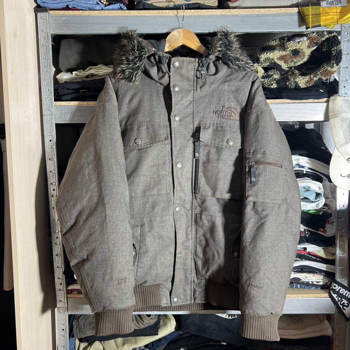 Vintage The North Face Fur Bomber Puffer Jacket Streetwear