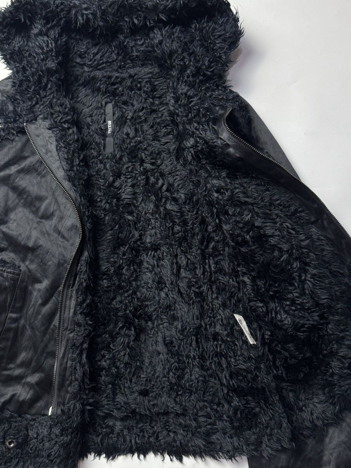 Japanese Faux Fur Black Hoodie Jacket