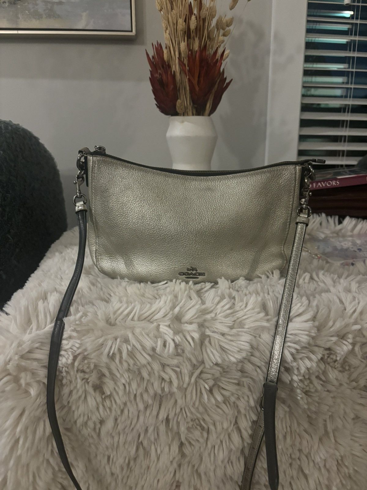 Vintage Coach silver bag